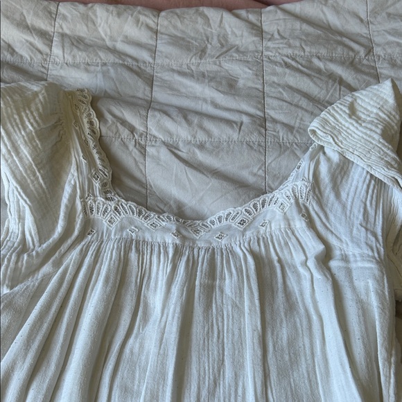 Sezane White Lace-Trimmed Dress - Picture 4 of 8